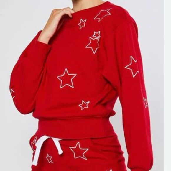 NWT Reflex Ultra Soft Fleece Sweatshirt (Red Stars) - Small - Picture 1 of 11